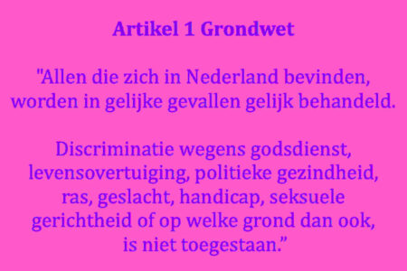 Nogmaals discriminatie