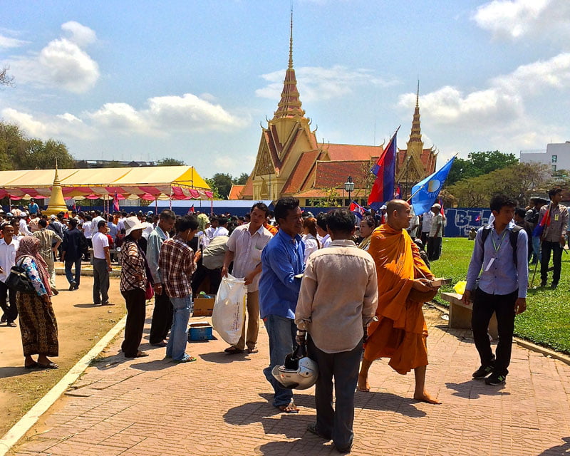 Verkiezingen Cambodja: heet protest