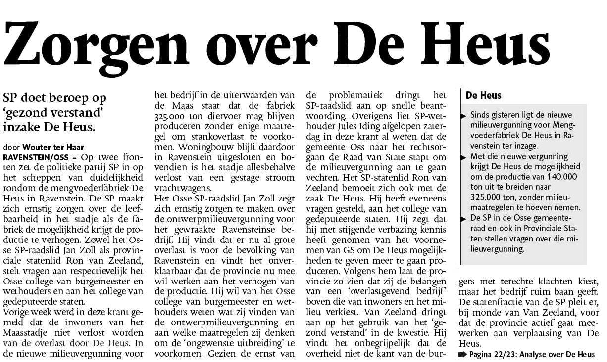 De Heus in Brabants Dagblad
