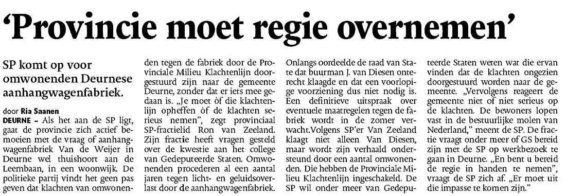 Uitspraak Spoorzone Deurne