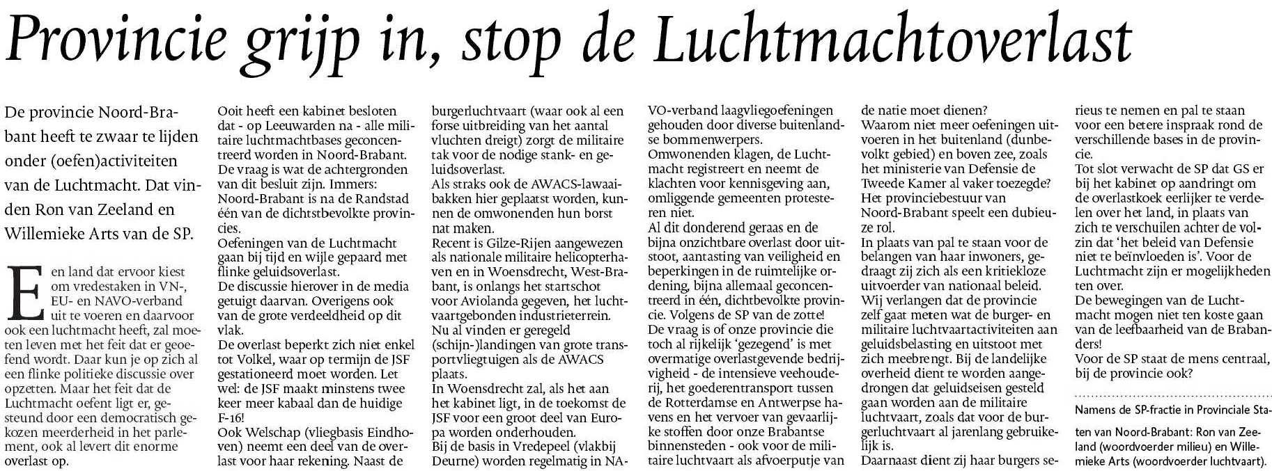 Vlieglawaai in de Gelderlander