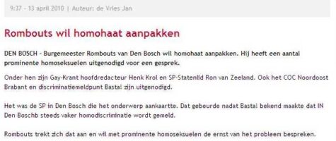 Gesprek toename homohaat
