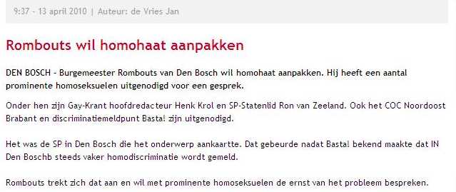 Gesprek toename homohaat