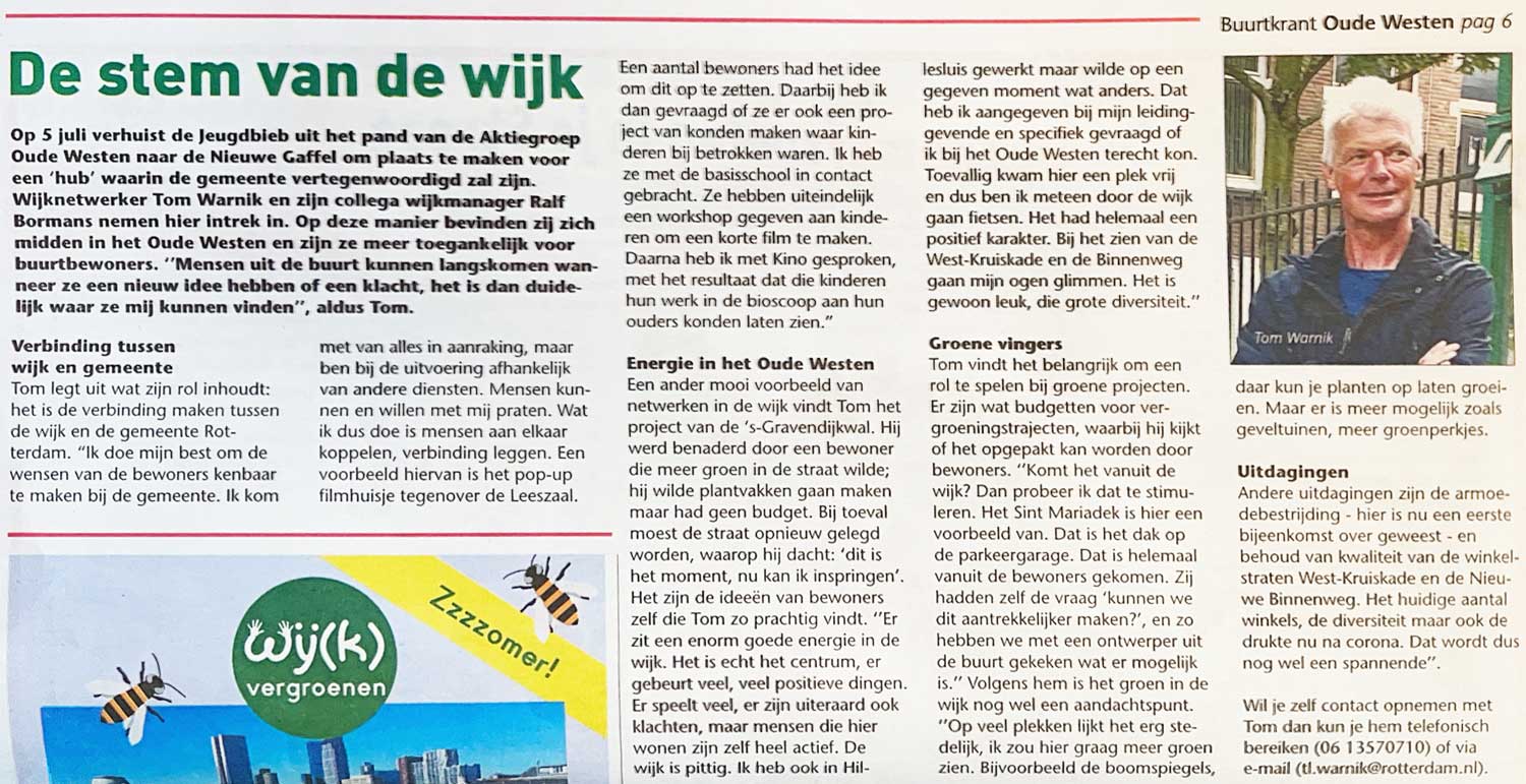 Wijknetwerker van het Oude Westen